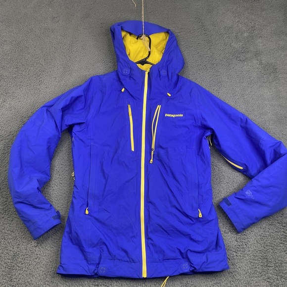 Patagonia Jackets & Blazers - Patagonia Jacket Womens Medium Blue Yellow H2No Hooded Triolet STY84340